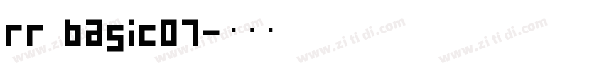 rr basic07字体转换